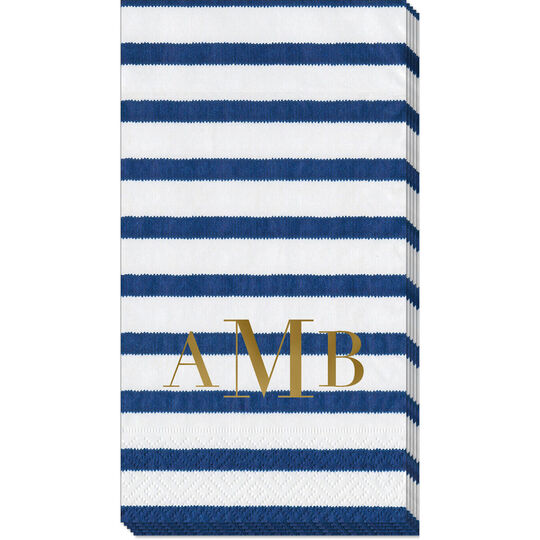 Blue Stripe Caspari Guest Towels